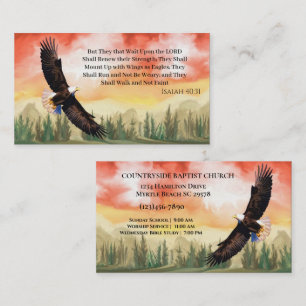 Tarjeta De Visita Escenario de la Escritura Cristiana Pastor de la I