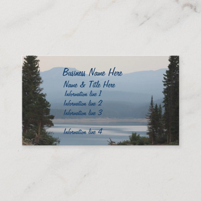 Tarjeta de visita escénica del lago mountain (Anverso)