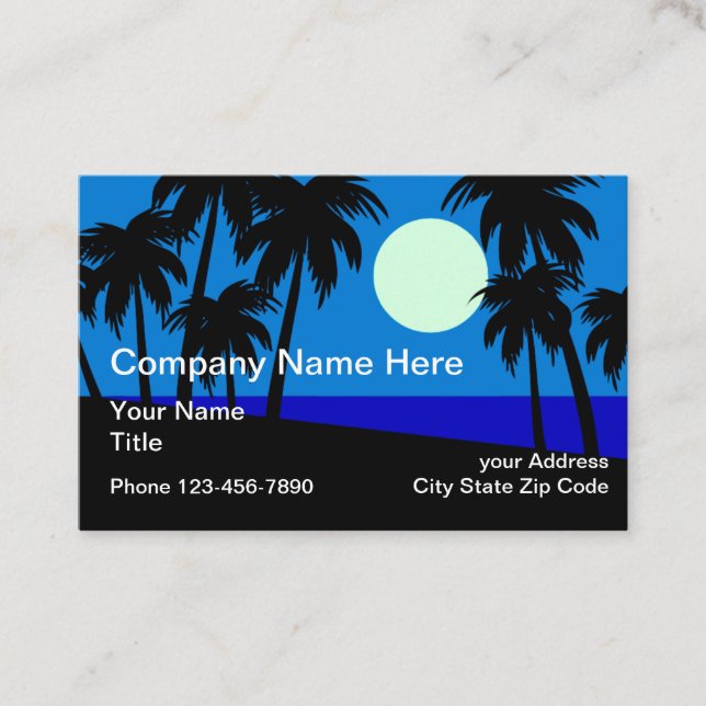 Tarjeta De Visita Escénico Tropical (Anverso)