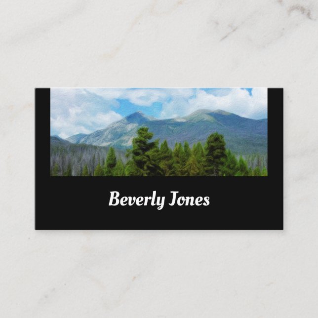 Tarjeta De Visita escenográficas montañas Rocky arte natural de Colo (Anverso)