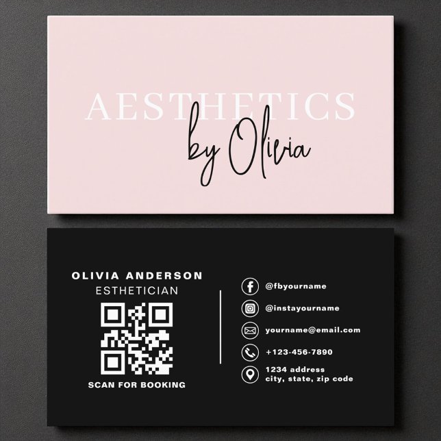 Tarjeta De Visita Escepticismo moderno Código QR Código Rubor Rosa (Subido por el creador)
