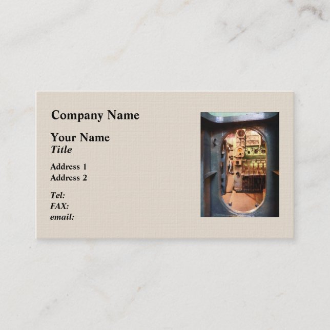 Tarjeta De Visita Escotilla en Submarino (Anverso)