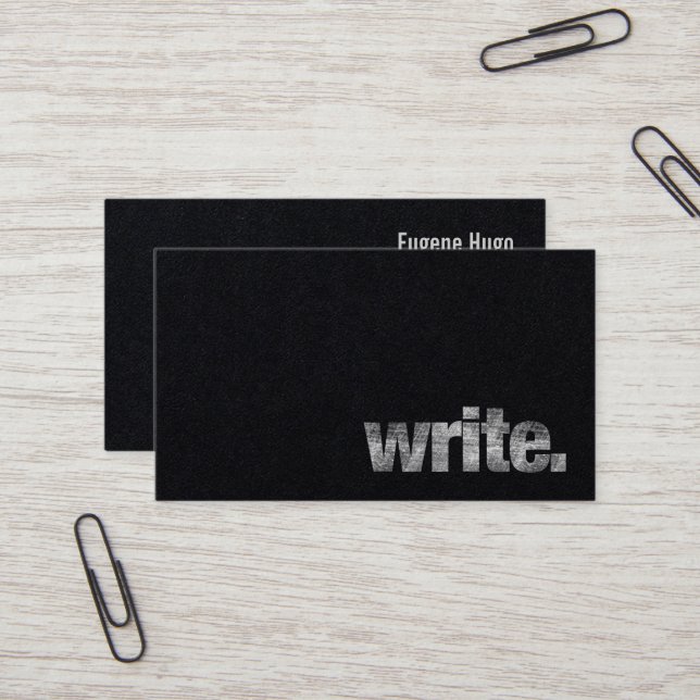 Tarjeta De Visita Escriba: Escritor, escritor free lance, autor en (Anverso/Reverso In Situ)