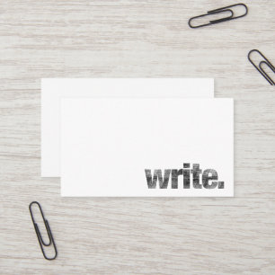 Tarjeta De Visita Escribir: Escritora, escritora independiente, auto