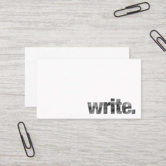 Tarjeta De Visita Escribir: Escritora, escritora independiente, auto (Anverso/Reverso In Situ)