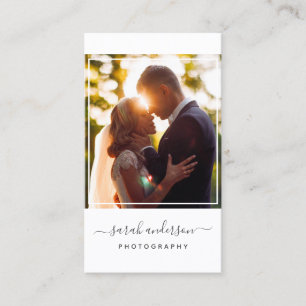 Tarjeta De Visita Escribir un fotógrafo de tipografía moderna enma