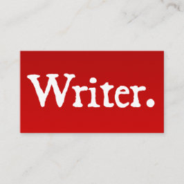 Tarjeta De Visita Escritor