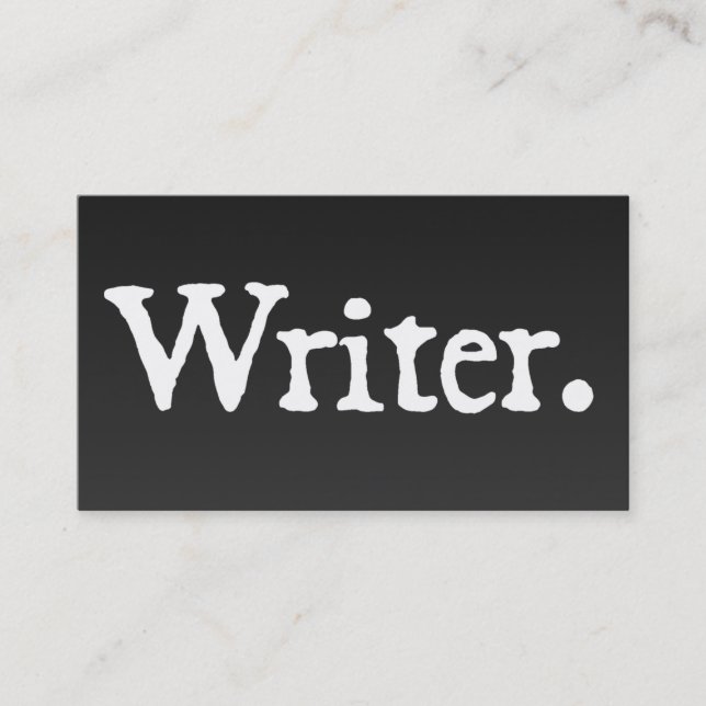 Tarjeta De Visita Escritor (Anverso)