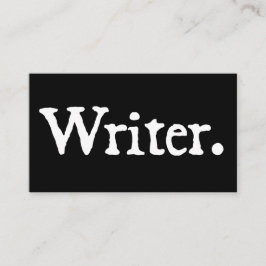 Tarjeta De Visita Escritor
