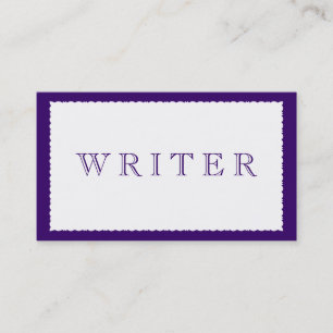 Tarjeta De Visita Escritor