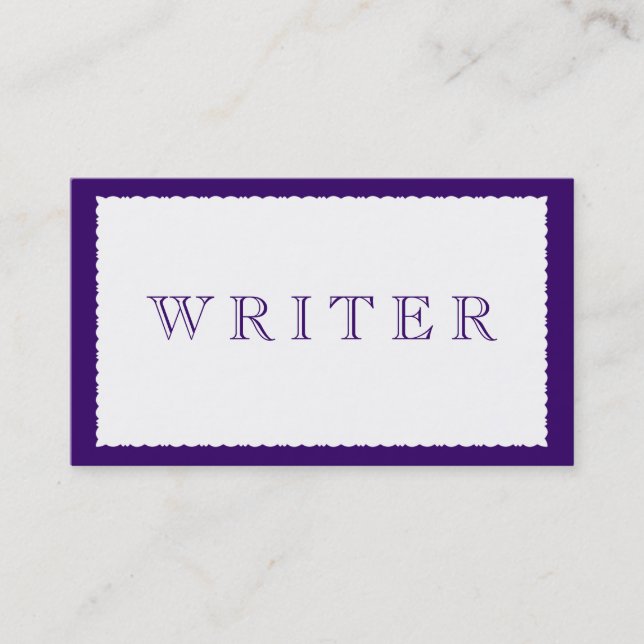 Tarjeta De Visita Escritor (Anverso)