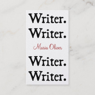 Tarjeta De Visita Escritor 4-Stack Negro Blanco