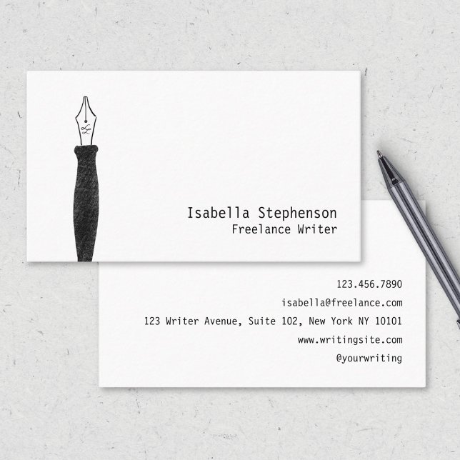 Tarjeta De Visita Escritor autónomo autor editor redactor pluma (Subido por el creador)