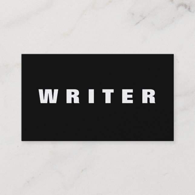 Tarjeta De Visita Escritor | Autor | Texto (Anverso)