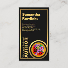 Tarjeta De Visita Escritor curvado elegante especial del marco del