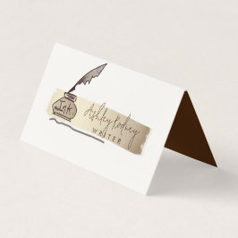 Tarjeta De Visita Escritor de bolígrafo profesional de plaqueta de o