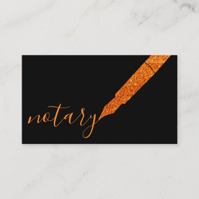 Tarjeta De Visita Escritor de caligrafía independiente con el logoti (Anverso)