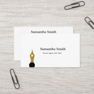 Tarjeta De Visita Escritor de caligrafía independiente con el logoti