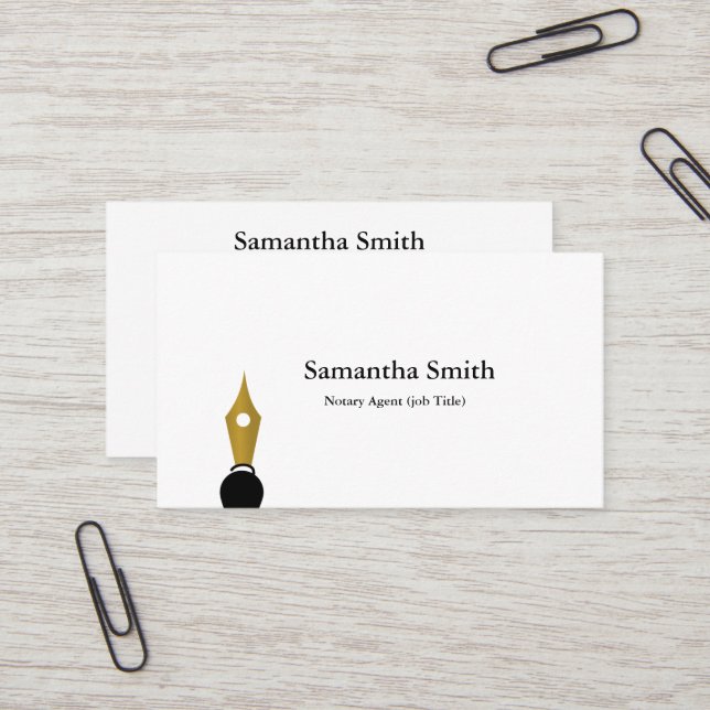 Tarjeta De Visita Escritor de caligrafía independiente con el logoti (Anverso/Reverso In Situ)