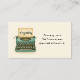 Tarjeta De Visita Escritor de historias de máquina de escribir antig
