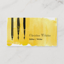 Escritor Fuente Pluma Editor Quill Amarillo