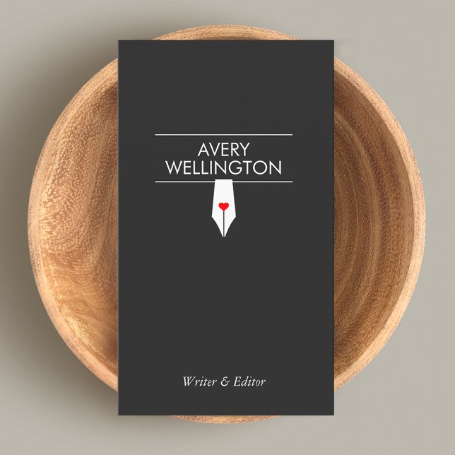 Tarjeta De Visita Escritor independiente Calligraphy Fountain Pen (Subido por el creador)