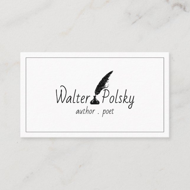 Tarjeta De Visita Escritor poeta blogger autor (Anverso)