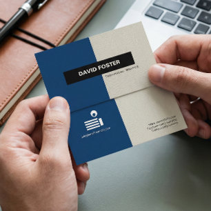 Tarjeta De Visita Escritor técnico - Elegante y sencillo