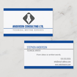 Tarjeta De Visita Escritor técnico moderno