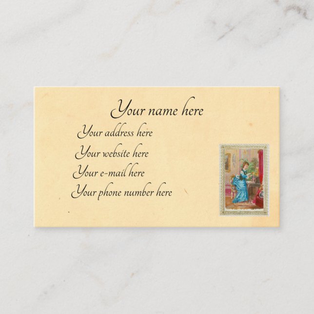 Tarjeta De Visita Escritora victoriana (Anverso)