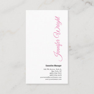 Tarjeta De Visita Escritura a mano minimalista profesional femenina
