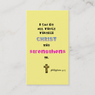 Tarjeta De Visita Escritura bíblica cristiana