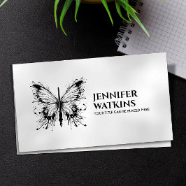 Tarjeta De Visita Escritura creativa - Mariposa con tinta de fuente