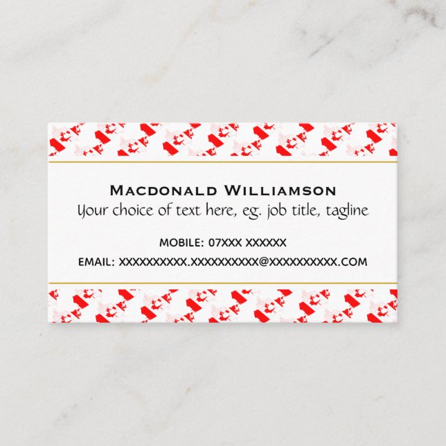 Tarjeta De Visita Escritura cristiana de CANADÁ John 3:16 (Anverso)