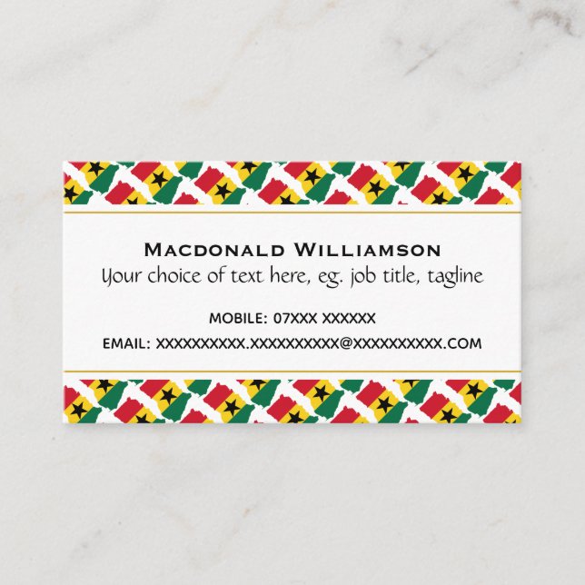 Tarjeta De Visita Escritura cristiana de GHANA Juan 3:16 (Anverso)
