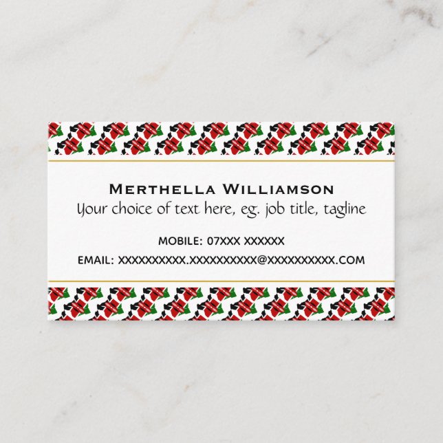 Tarjeta De Visita Escritura cristiana de KENIA Juan 3:16 (Anverso)