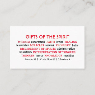 Tarjeta De Visita Escritura cristiana   REGALOS DE ESPÍRITU   Modern