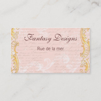 Tarjeta De Visita Escritura de escritura francesa y desplazamiento d