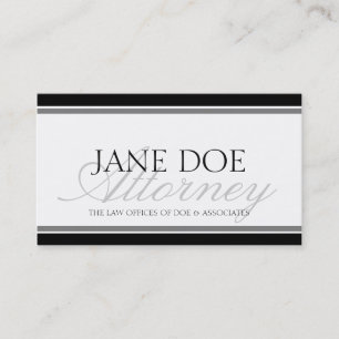 Tarjeta De Visita Escritura de plata del abogado