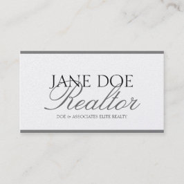 Tarjeta De Visita Escritura de plata Plt de las ventas del agente