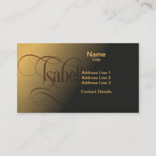 Tarjeta De Visita Escritura personalizada Isabel Kraft natural de