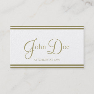 Tarjeta De Visita Escritura/rayas elegantes del abogado de oro