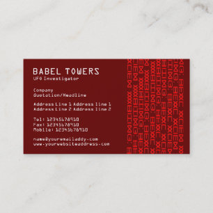 Tarjeta De Visita Escritura real extranjera - Marrón