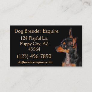 Tarjeta De Visita Escudero del criador de perros