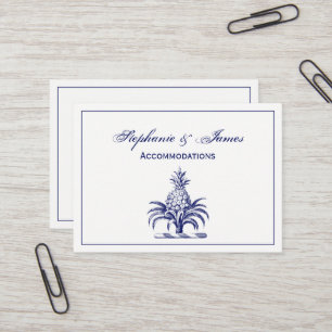 Tarjeta De Visita Escudo de Armas Cresta de Piña Azul Heraldico Prep