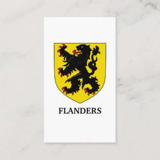 Tarjeta De Visita Escudo de Armas de Flandes León Heráldico