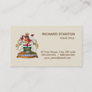 Tarjeta De Visita Escudo de armas de Manitoba