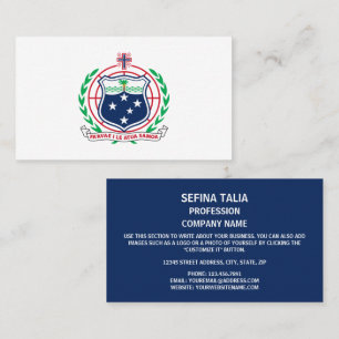 Tarjeta De Visita Escudo de armas de Samoa