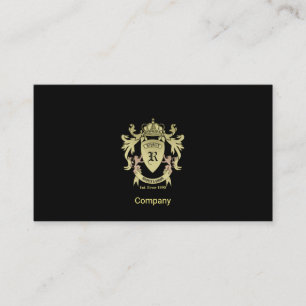 Tarjeta De Visita Escudo de Armas Dorado