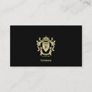 Tarjeta De Visita Escudo de Armas Dorado